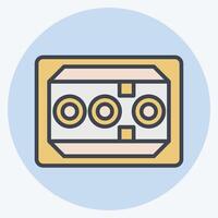Icon ABS Control Mobile. related to Car Maintenance symbol. color mate style. simple illustration vector