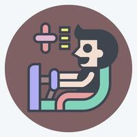 Icon Automatic Transmission. related to Car Maintenance symbol. color mate style. simple illustration vector