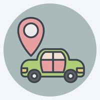 Icon Map Sensor. related to Car Maintenance symbol. color mate style. simple illustration vector