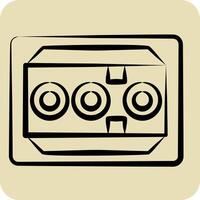Icon ABS Control Mobile. related to Car Maintenance symbol. hand drawn style. simple illustration vector