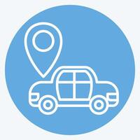 Icon Map Sensor. related to Car Maintenance symbol. blue eyes style. simple illustration vector