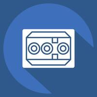 Icon ABS Control Mobile. related to Car Maintenance symbol. long shadow style. simple illustration vector