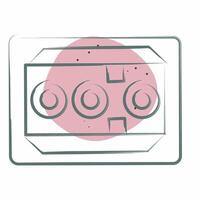 Icon ABS Control Mobile. related to Car Maintenance symbol. Color Spot Style. simple illustration vector