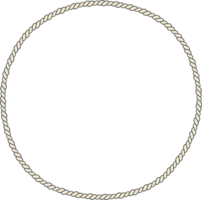 Rope border and frame. lasso twisted and crisscrossed until a circle. png