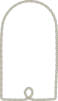 Rope border and frame. lasso twisted and crisscrossed until a rectangle. png