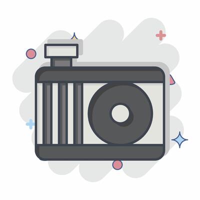 Icon Engine Cooling System. related to Car Maintenance symbol. comic style. simple illustration