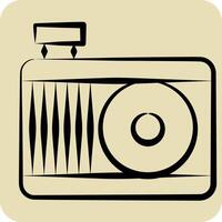 Icon Engine Cooling System. related to Car Maintenance symbol. hand drawn style. simple illustration vector
