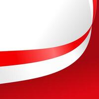 wavy red and white abstract background with copy space for text. indonesia noational day vector