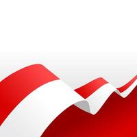 wavy red and white abstract background with copy space for text. indonesia noational day vector
