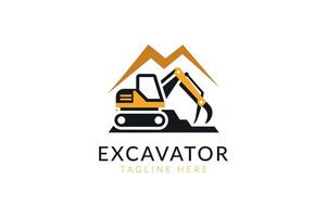 Excavator modern logo design vector
