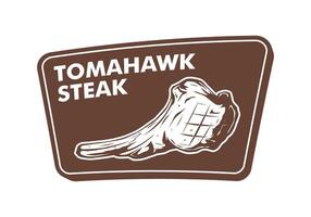 Tomahawk steak badge template vector