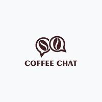 logo icon design abstract talk about coffee vector