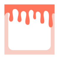 The rectangular note paper was colored with a greasy liquid. png
