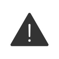 Caution exclamation alert mark with triangle shape icon isolated illustration. vector