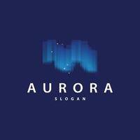 Aurora Light Wave Sky View Logo, Simple Abstract Templet Illustration Design vector