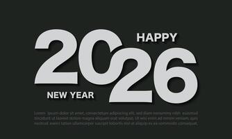 sencillo y elegante 2026 nuevo año víspera fiesta antecedentes diseño. vector