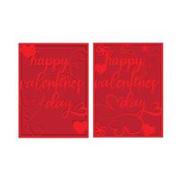 Valentine's day romantic colorful gift card illustration. vector