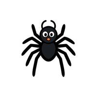 Black Tarantula spider stands icon illustration vector