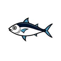 Blackfin Tuna fish swims icon illustration vector