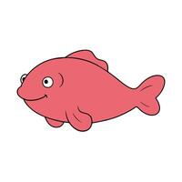 Blobfish fish swims icon illustration vector