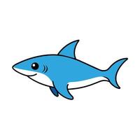 Blacknose Shark learns icon illustration vector