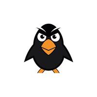 Bobolink bird angry icon illustration vector