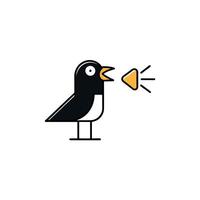 Bobolink bird knocks icon illustration vector