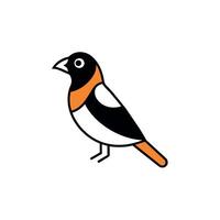 Bobolink bird goes icon illustration vector