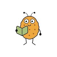 Biscuit Beetle bug learns icon illustration vector