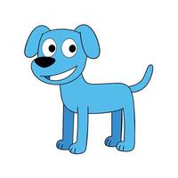 Blue Lacy Dog smiles icon illustration vector