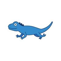 Blue Iguana flies icon illustration vector