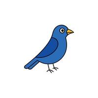 Blue Grosbeak bird learns icon illustration vector