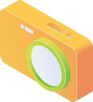 Digital camera device traveling icon isometric vector