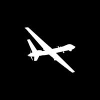 Silhouette of the UAV drone or Unmanned Aerial Vehicle, Flat Style, can use for Art Illustration, Logo Gram, Pictogram, Website, or Graphic Design Element vector