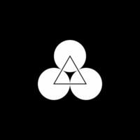 Triangle Shape in the 3 Circle Shape, can use for Logo Gram, Website, Ornate, Decoration or Graphic Design Element vector