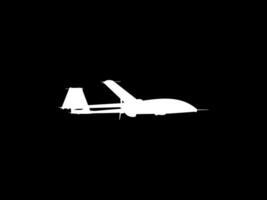 Silhouette of the UAV drone or Unmanned Aerial Vehicle, Flat Style, can use for Art Illustration, Logo Gram, Pictogram, Website, or Graphic Design Element vector