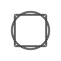 Circle and Square Composition, Flat and Weaving Style, can use for Logo Gram, Copy Space, Frame Work, Decoration, Ornate, or Graphic Design Element vector