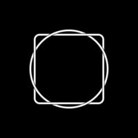 Circle and Square Composition, Flat and Weaving Style, can use for Logo Gram, Copy Space, Frame Work, Decoration, Ornate, or Graphic Design Element vector