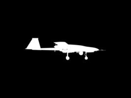 Silhouette of the UAV drone or Unmanned Aerial Vehicle, Flat Style, can use for Art Illustration, Logo Gram, Pictogram, Website, or Graphic Design Element vector