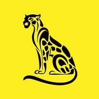 silhouette of a cheetah. Illustration. vector