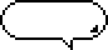 8bit retro game pixel art speech bubble balloon icon sticker memo keyword planner text box banner png