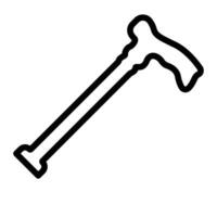 Walking Stick Line Icon Design vector