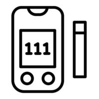 Glucometer Line Icon Design vector