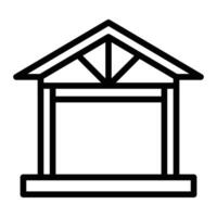 Pavilion Line Icon Design vector