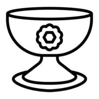 Chalice Line Icon Design vector