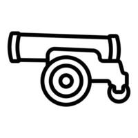 Cannon Line Icon Design vector