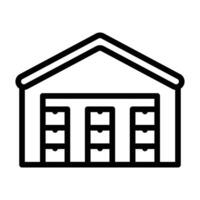 Warehouse Line Icon Design vector