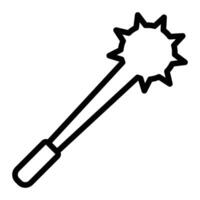 Mace Line Icon Design vector