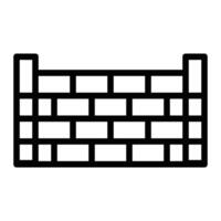 Wall Line Icon Design vector