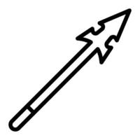 Spear Line Icon Design vector